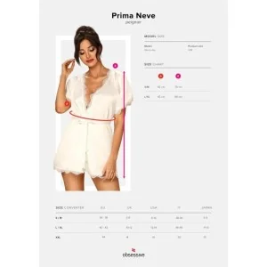 Prima Neve Peignoir Weiss von Obsessive