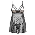 Heartia Babydoll & Tanga Schwarz von Obsessive