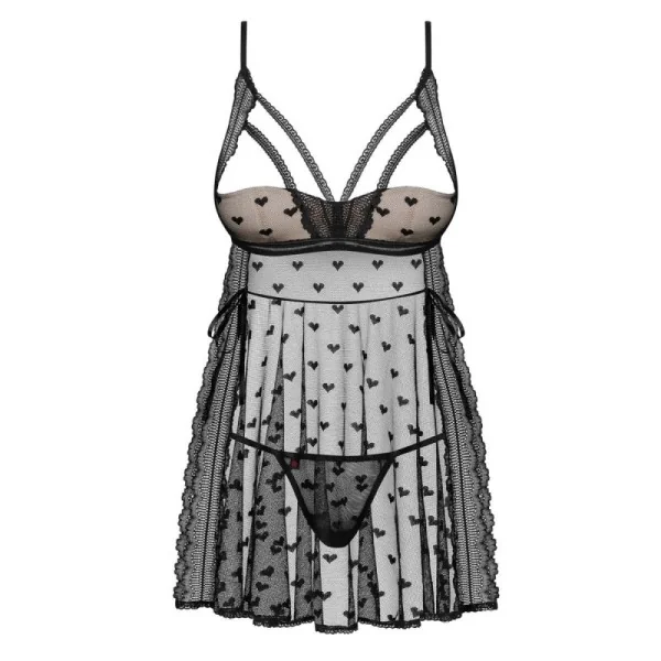 Heartia Babydoll & Tanga schwarz von Obsessive kaufen | Fesselliebe