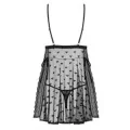 Heartia Babydoll & Tanga Schwarz von Obsessive