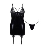 Gemma Chemise & Tanga Schwarz von Beauty Night Fashion | Fesselliebe.de