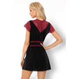 Kumiko Kleiding Gown Schwarz-Lila von Livco Corsetti Fashion | Fesselliebe.de