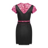Kumiko Kleiding Gown Schwarz-Lila von Livco Corsetti Fashion | Fesselliebe.de