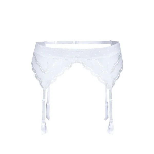 Lagerta Strumpfgürtel weiß von Róza kaufen | Fesselliebe