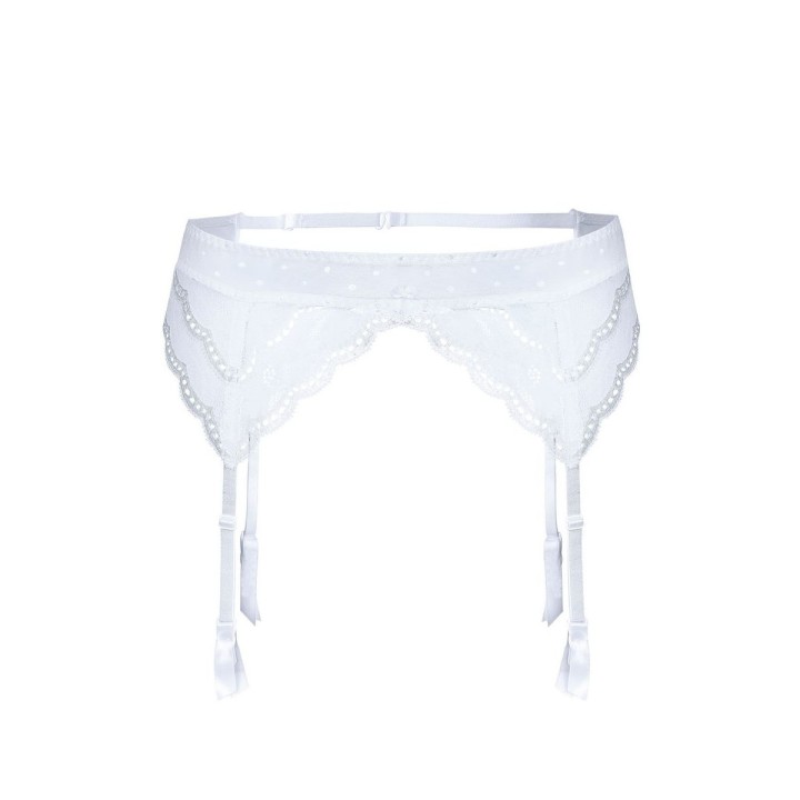 Lagerta Strumpfgürtel Weiss von Róza | Fesselliebe.de