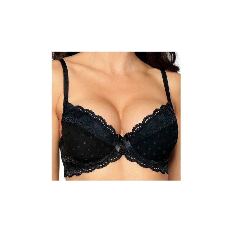 Lagerta Push-Up BH schwarz von Róza kaufen | Fesselliebe