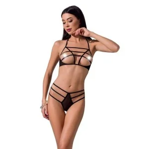 Rita 2er Set mit offenem BH schwarz von Passion-Exklusiv kaufen | Fesselliebe