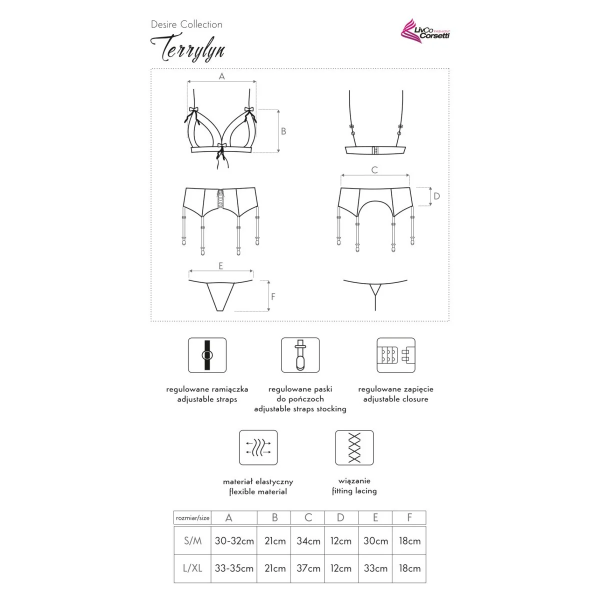 Terrylyn 3er Set schwarz-lila von LivCo Corsetti Fashion kaufen | Fesselliebe