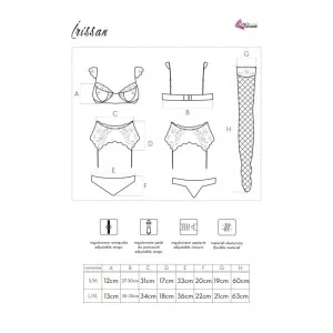 Iriss4er Set mit Strumpfgürtel And Strümpfen Weiss von Livco Corsetti Fashion