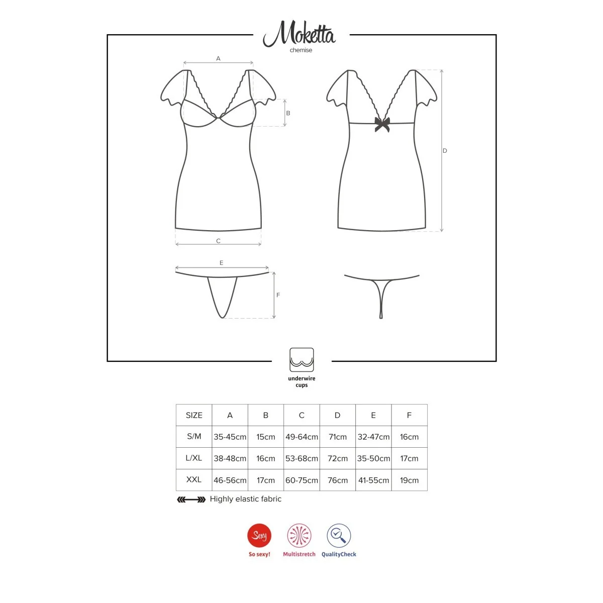 Moketta Chemise & Tanga lila von Obsessive kaufen | Fesselliebe