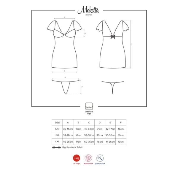 Moketta Chemise & Tanga lila von Obsessive kaufen | Fesselliebe