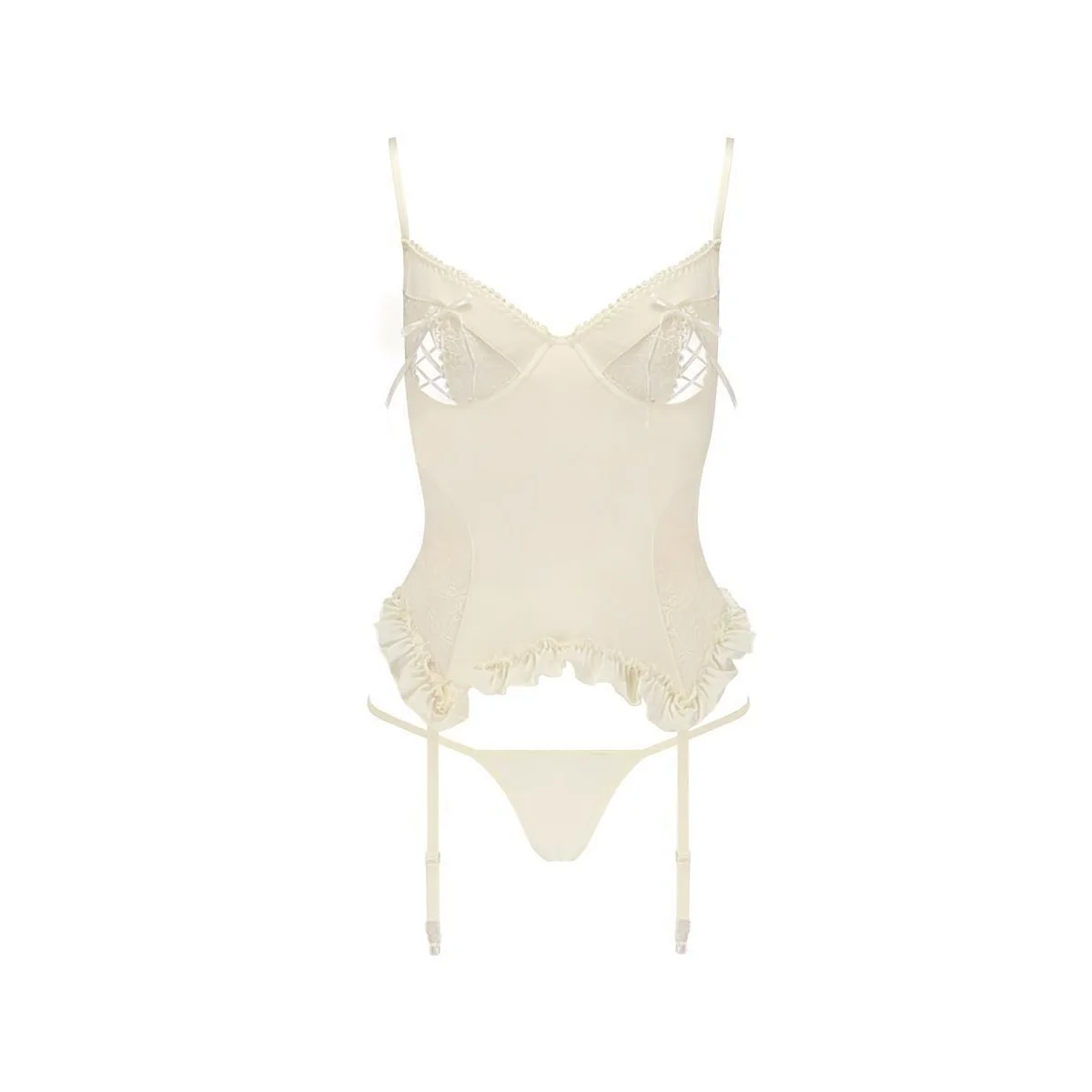 Bianca Korsett & Tanga Ekru von Avanua kaufen | Fesselliebe