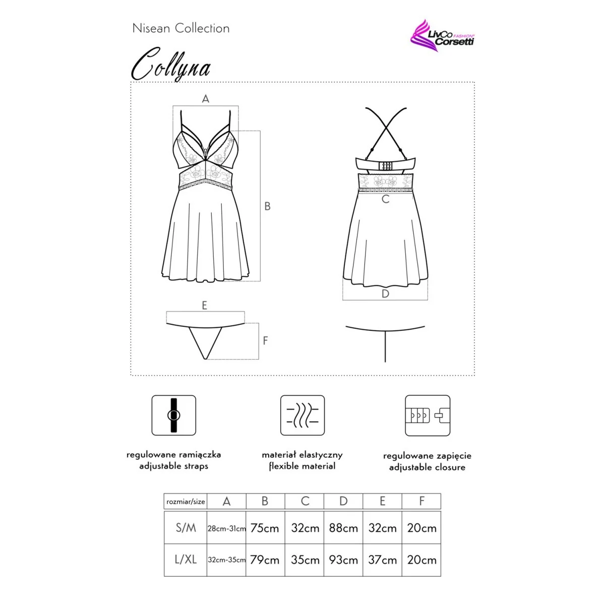 Collyna Babydoll schwarz von LivCo Corsetti Fashion kaufen | Fesselliebe