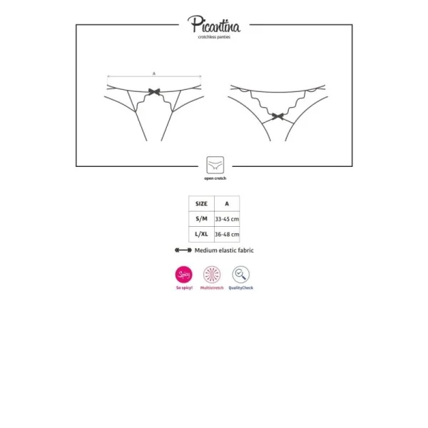 Picantina offener Schritt Tanga schwarz von Obsessive kaufen | Fesselliebe