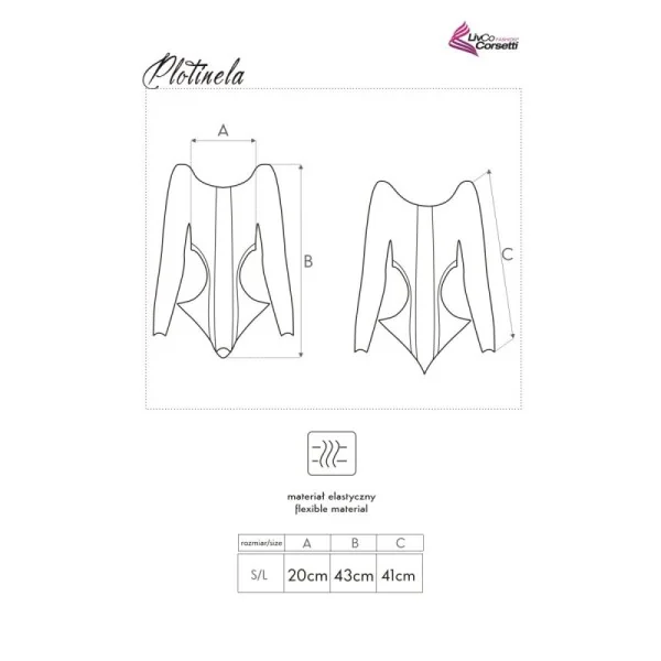 Plotinela Body schwarz von LivCo Corsetti Fashion kaufen | Fesselliebe