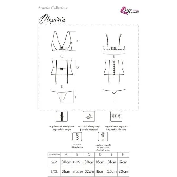 Mepiria 3er Set schwarz von LivCo Corsetti Fashion kaufen | Fesselliebe