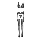 Esmenna 4er Set mit Strumpfgürtel And Strümpfen Schwarz von Livco Corsetti Fashion | Fesselliebe.de
