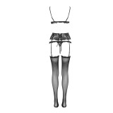 Esmenna 4er Set mit Strumpfgürtel And Strümpfen Schwarz von Livco Corsetti Fashion | Fesselliebe.de