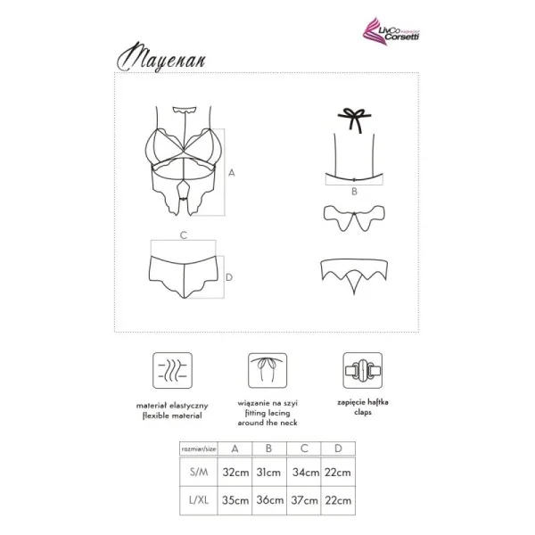 Mayen2er Set schwarz von LivCo Corsetti Fashion kaufen | Fesselliebe