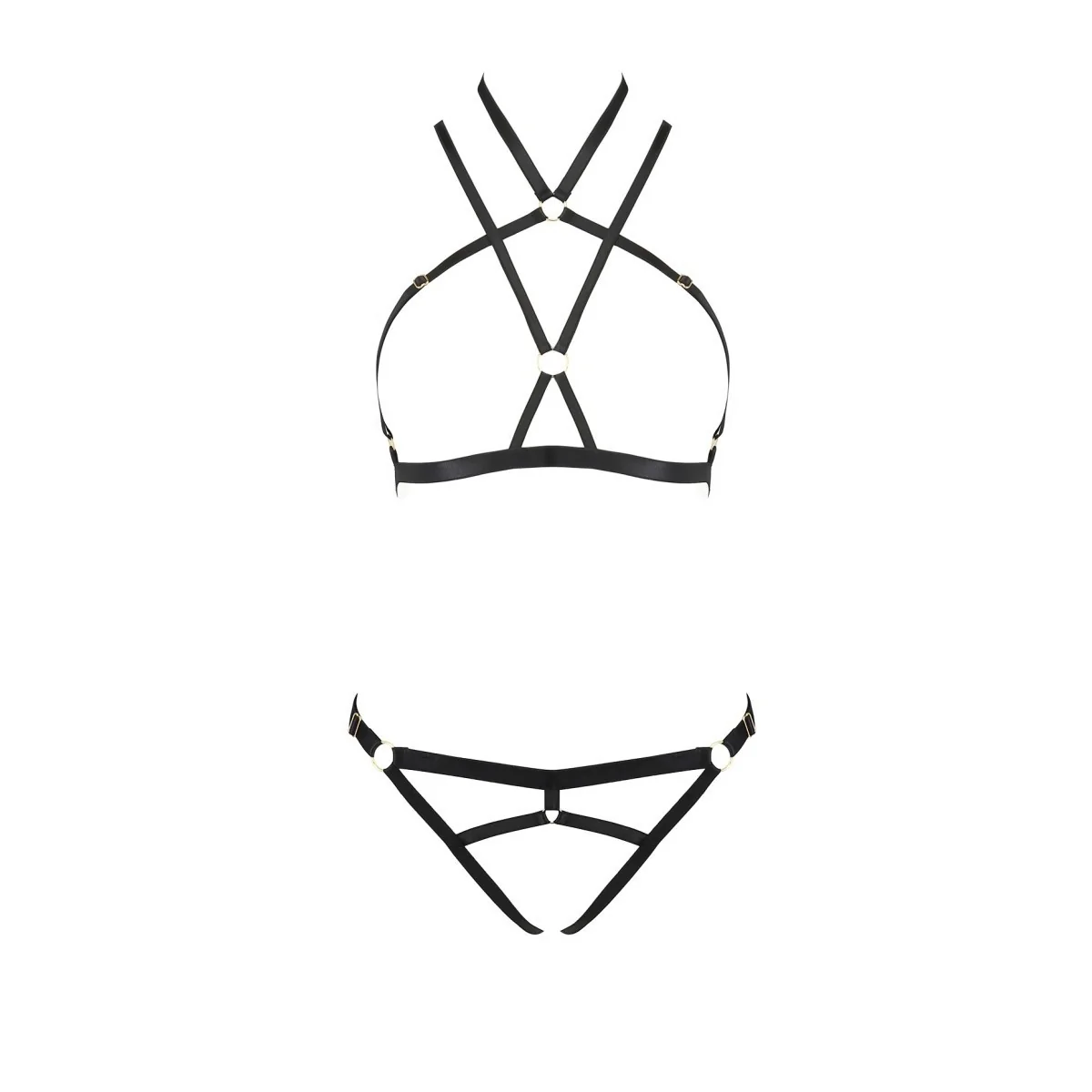 Kelis 2er Set Schwarz von Passion-Exklusiv | Fesselliebe.de