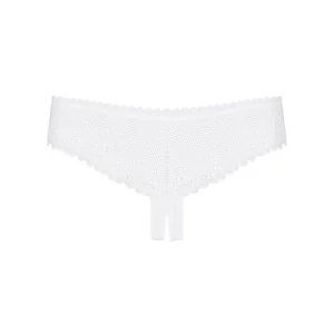 Alabastra Offener Schritt Tanga Weiss von Obsessive