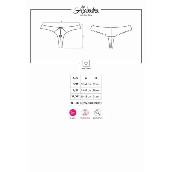 Alabastra offener Schritt Tanga weiß von Obsessive kaufen | Fesselliebe