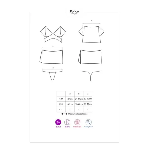 Police Uniform schwarz von Obsessive kaufen | Fesselliebe