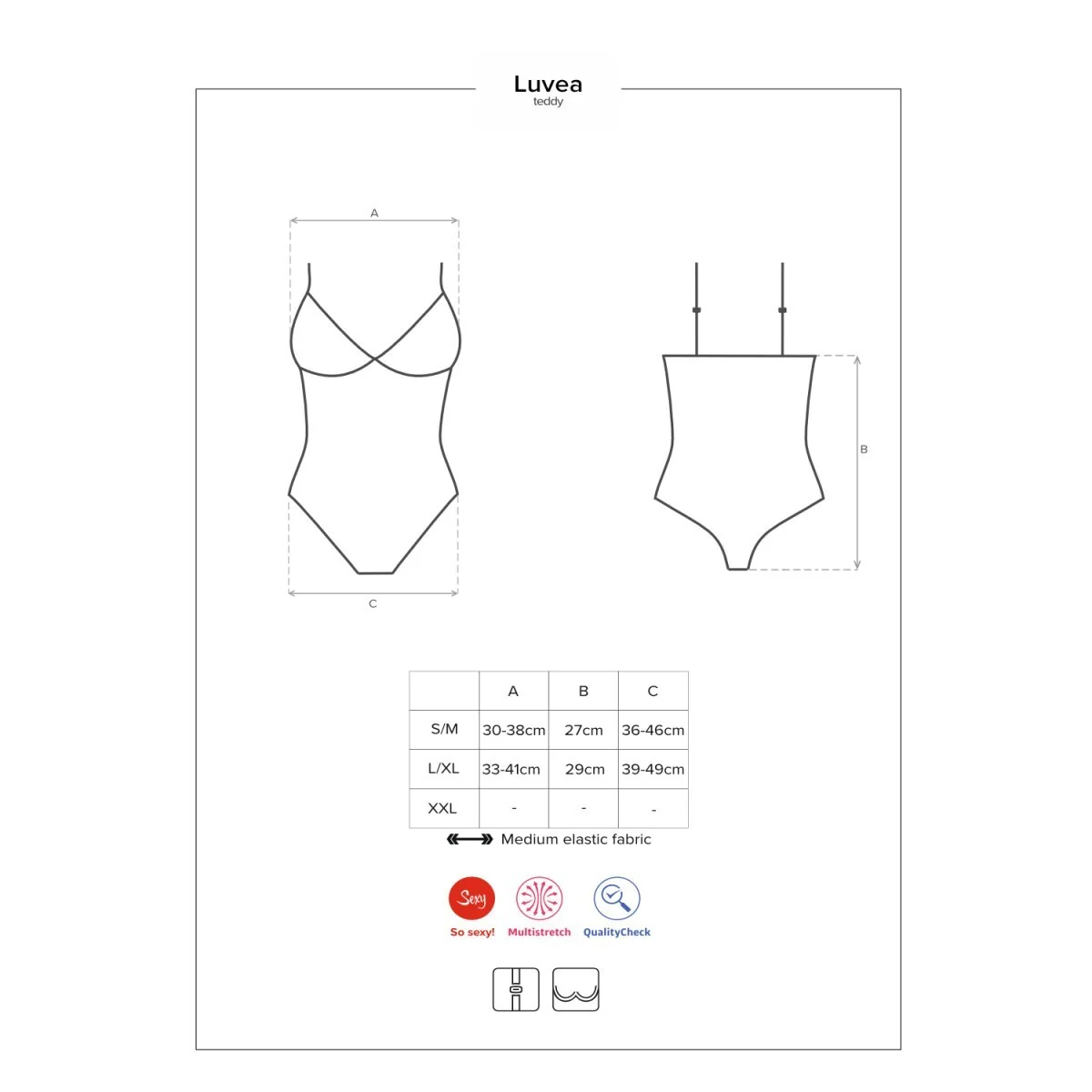 Luvae Body schwarz von Obsessive kaufen | Fesselliebe