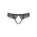 Contica Offener Schritt Tanga Schwarz von Obsessive