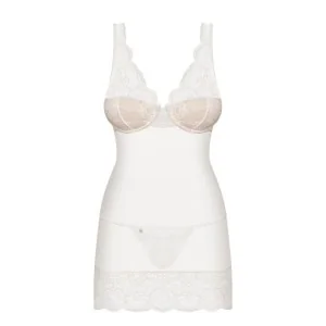 Chemise & Tanga Weiss 853-Che-2 von Obsessive