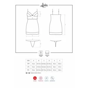 Lovica Chemise & Tanga Rot von Obsessive