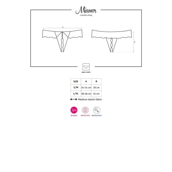 Miamor offener Schritt Tanga schwarz von Obsessive kaufen | Fesselliebe