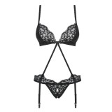 Laluna Offener Schritt Body Schwarz von Obsessive | Fesselliebe.de