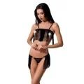 Kassandra 2er Set mit offenem BH Schwarz von Passion-Exklusiv