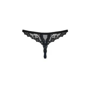 Letica Offener Schritt Tanga Schwarz von Obsessive