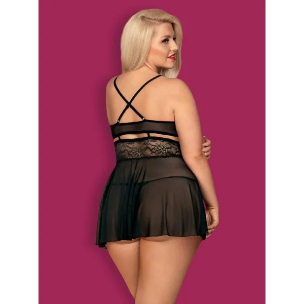 Babydoll & Tanga schwarz Size Plus 838-Bab-1 von Obsessive Size Plus kaufen | Fesselliebe