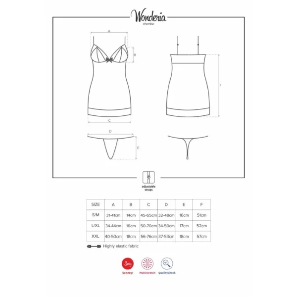 Wonderia Chemise & Tanga schwarz von Obsessive kaufen | Fesselliebe