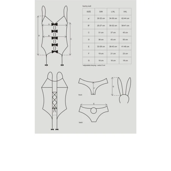 Bunny Suit 4 Pcs schwarz von Obsessive kaufen | Fesselliebe