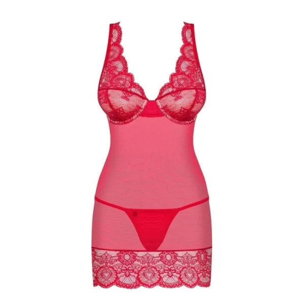 Chemise & Tanga rot 853-Che-3 von Obsessive kaufen | Fesselliebe