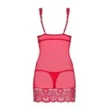 Chemise & Tanga Rot 853-Che-3 von Obsessive