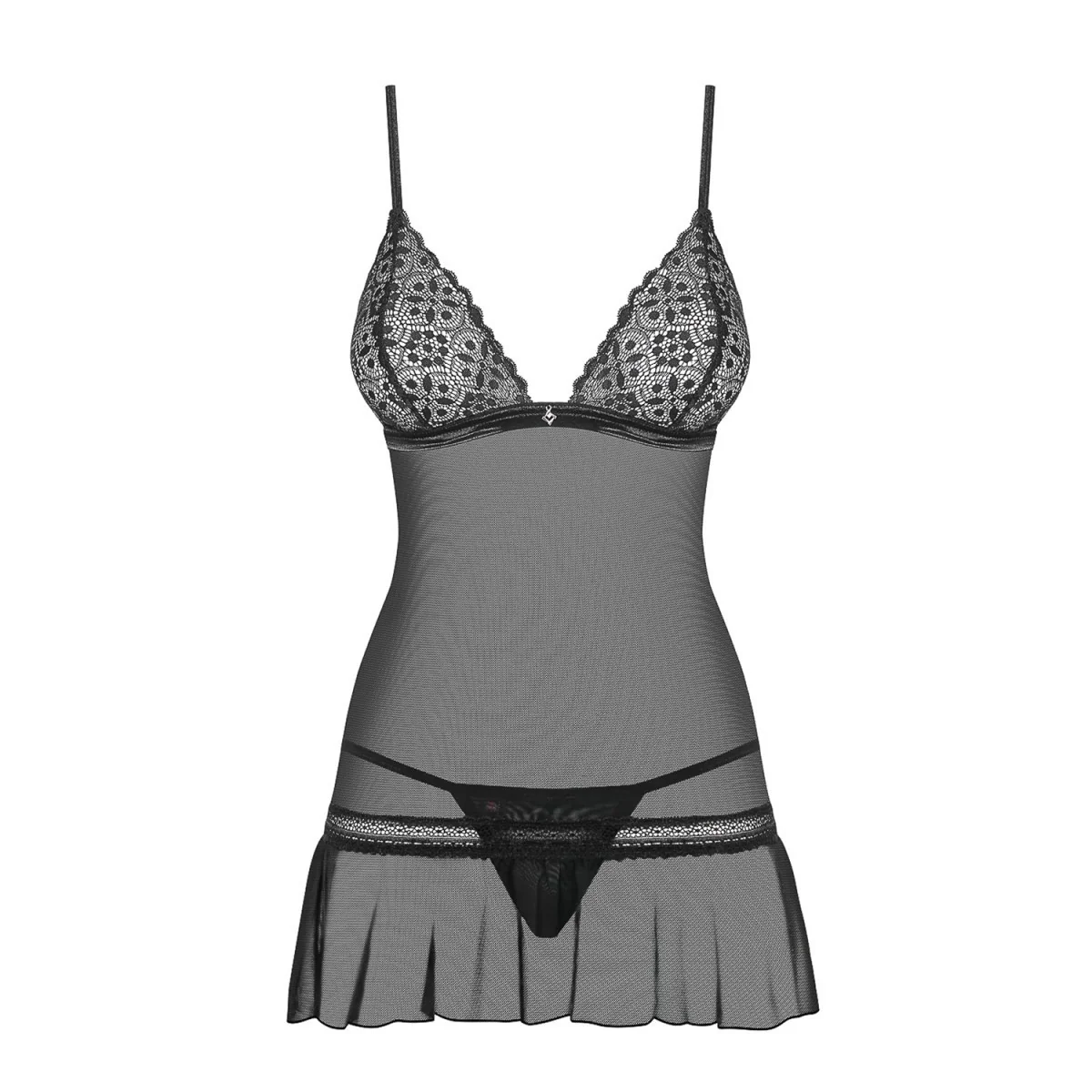 Shibu Chemise & Tanga schwarz von Obsessive kaufen | Fesselliebe