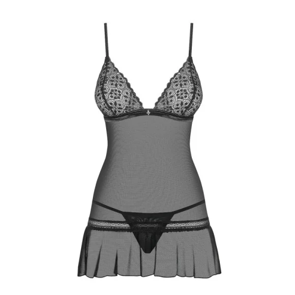 Shibu Chemise & Tanga schwarz von Obsessive kaufen | Fesselliebe
