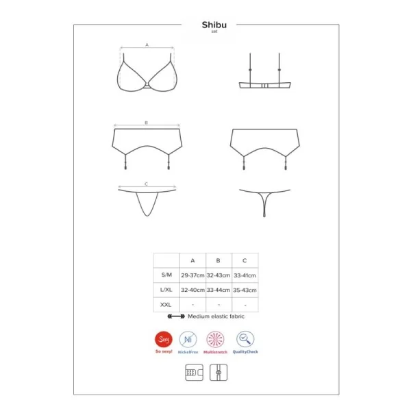 Shibu 3er Set schwarz von Obsessive kaufen | Fesselliebe