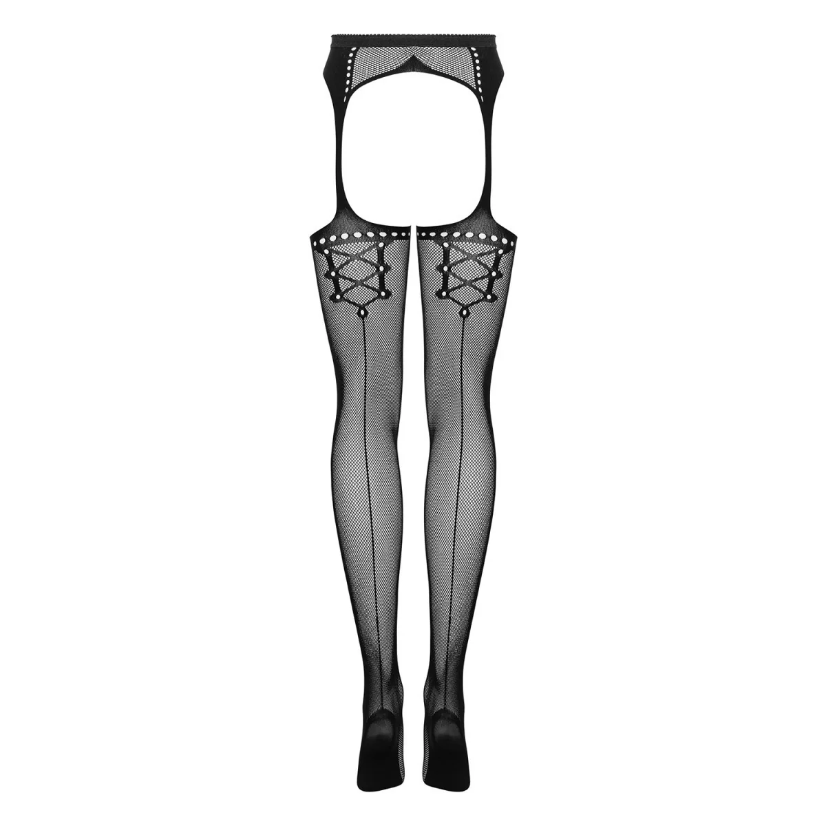 Garter Strümpfen S314 Schwarz von Obsessive | Fesselliebe.de
