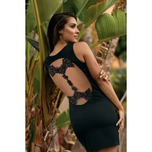 Kleid Schwarz V-9209 von Axami