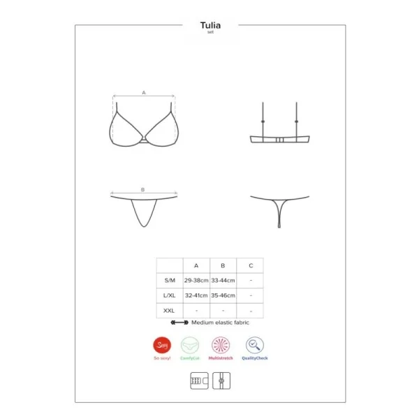 Tulia 2er Set schwarz von Obsessive kaufen | Fesselliebe