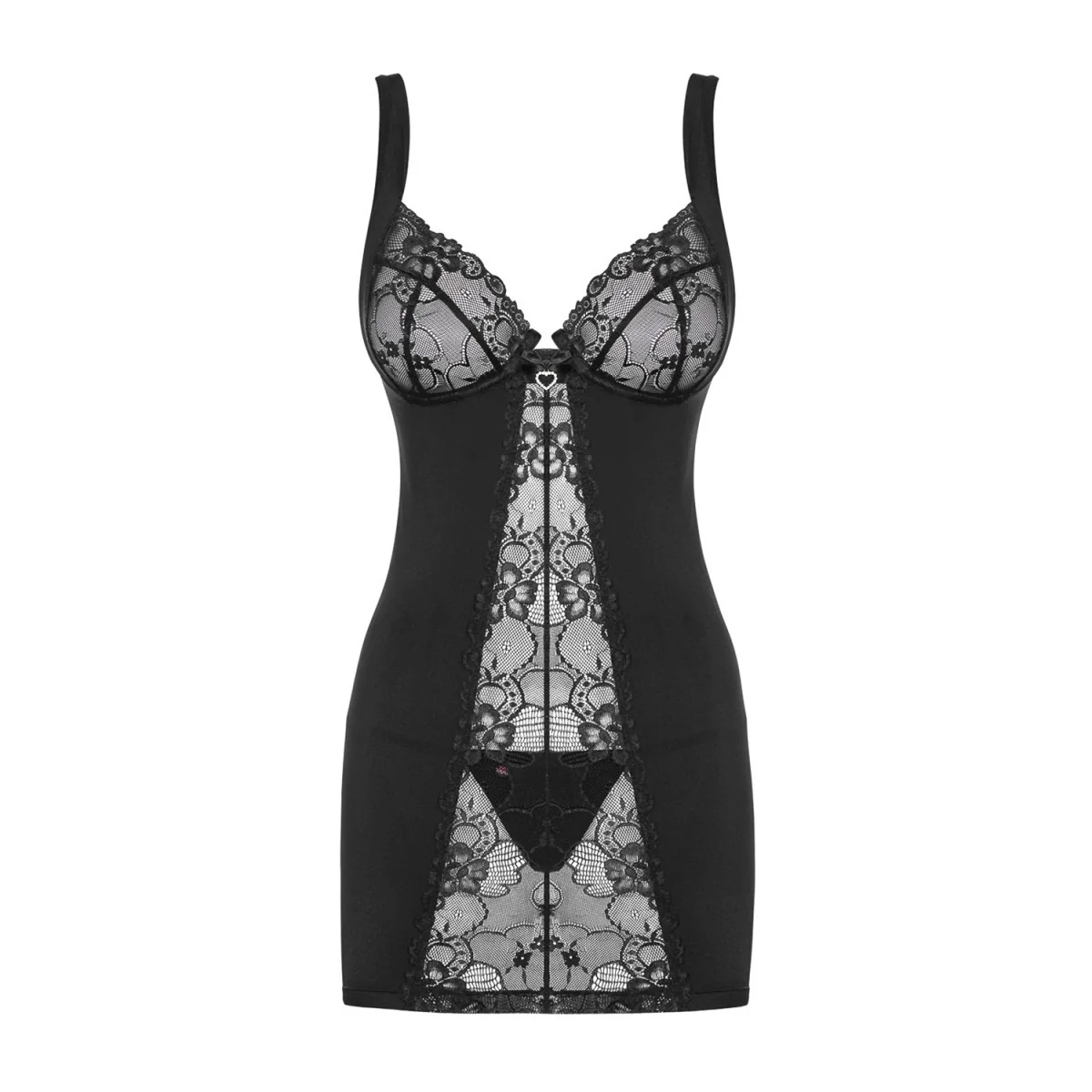 Heartina Chemise & Tanga schwarz von Obsessive kaufen | Fesselliebe