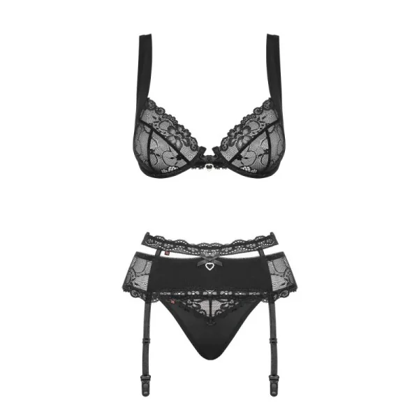 Heartina 3er Set schwarz von Obsessive kaufen | Fesselliebe