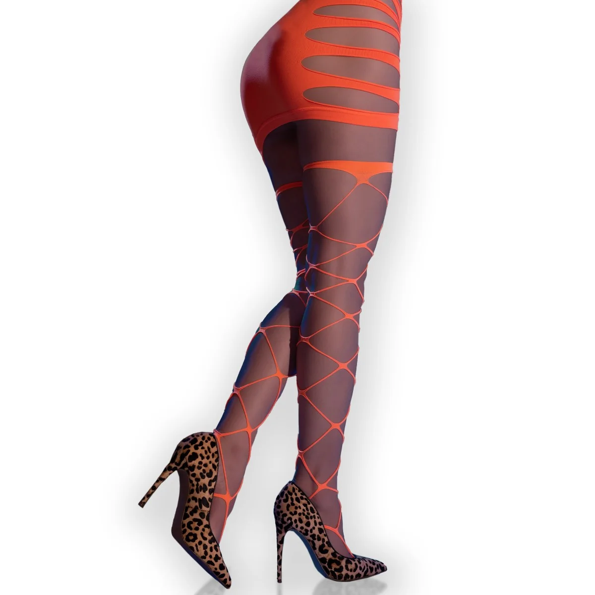 Strümpfe CR4706 neonorange von Chilirose kaufen | Fesselliebe