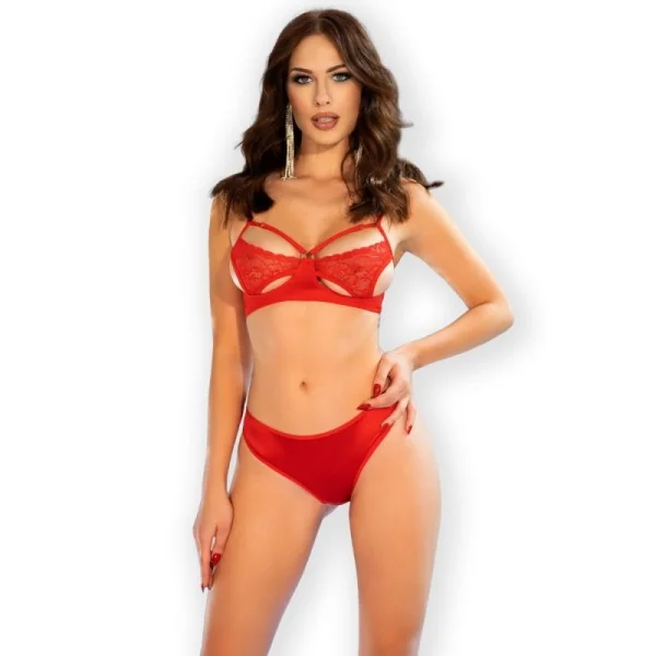 BH-Set CR4676 rot von Chilirose kaufen | Fesselliebe